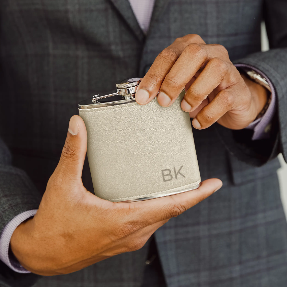Monogram Flask Gift Set